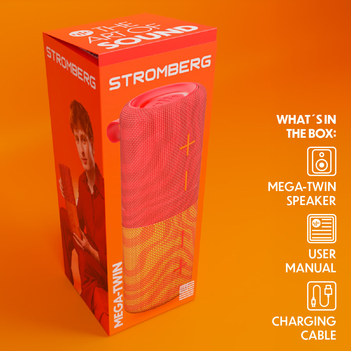 Stromberg Mega Twin Lava portable Bluetooth speaker