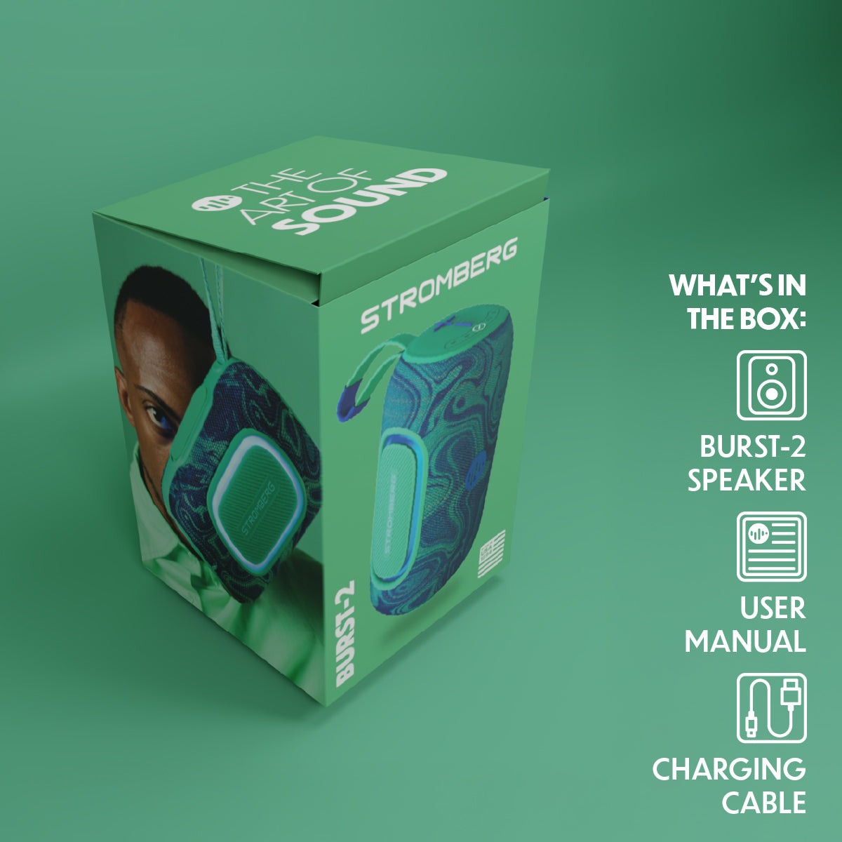 Stromberg Burst 2 portable Bluetooth speaker RGB lights water resistant