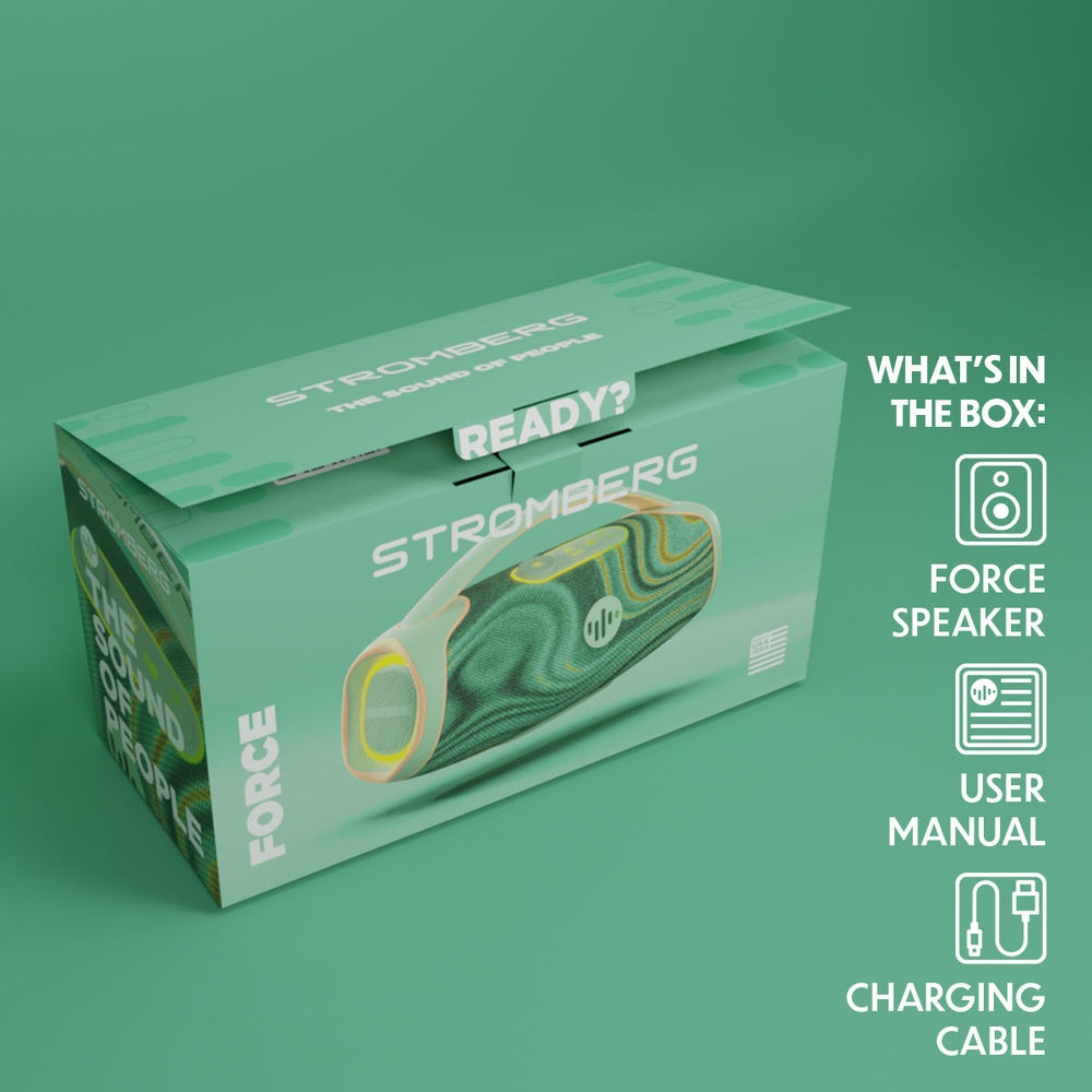 Stromberg Force USB-C charging and aux input ports