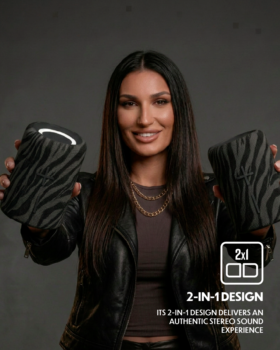 Stromberg Mega Twin 2-in-1 Portable Bluetooth Speaker, 20W