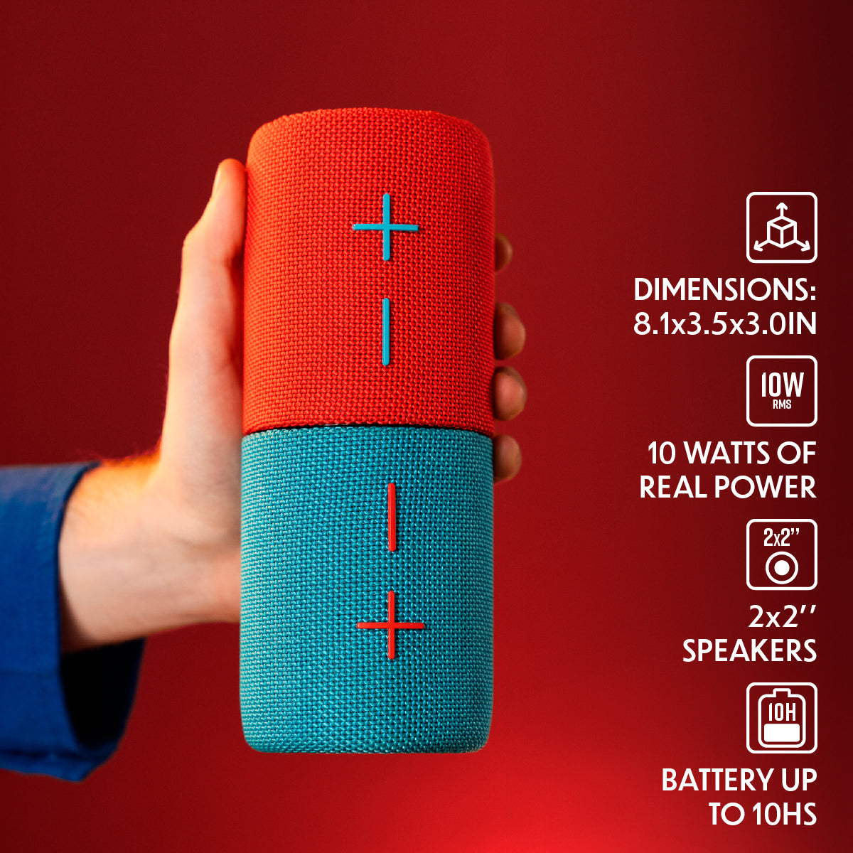 Stromberg Twin 2 in 1 Speaker, 10W Magnetic